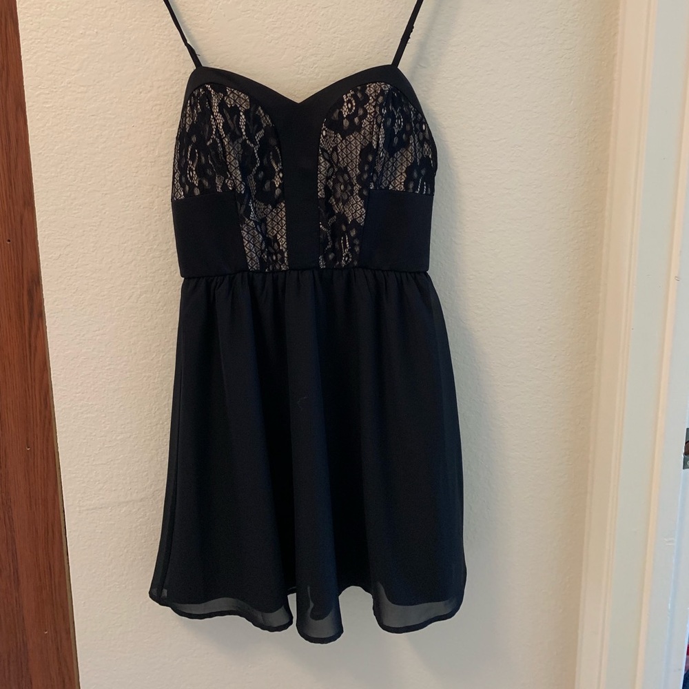 Black & Lace Semi-Formal Dress